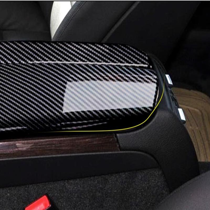 For BMW 7 Series F01 F02 2009-2014 Carbon Fiber Style Car Styling Center Control Armrest Box Protector Cover Trim
