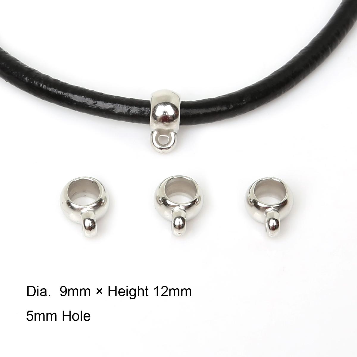 

50 шт. акриловые CCB сплюснутые подвесные бусины-разделители с пряжкой для изготовления ювелирных изделий DIY браслет ожерелья 9x12mm 50pcs серебряный