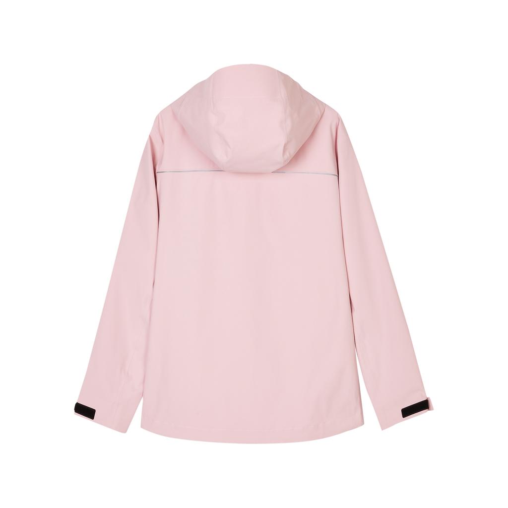 Skechers Outdoor Series Hooded Solid Color Zipper Long Sleeve Breathable Jacket Women jackets Gray Pink L424W166-01NX