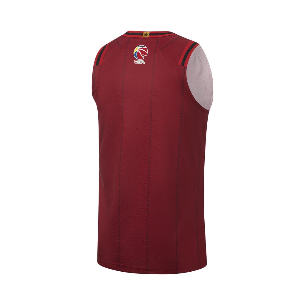 Li Ning Basketball Series CBA Elite Equipment Color Block Striped Comfortable Versatile Basketball Vest Men Tops AAYV543-1