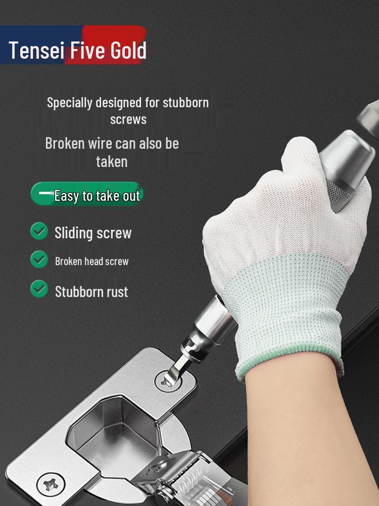 Impact Screwdriver Set: Rust Screw Extractor and Striking Bit Screw Remover.