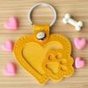 DIY Dog Hair Collector Keychain For Bag Purse PU Leather Handbag Pendant Charm Storage Keepsake Pet Memorial Keychain for Hair