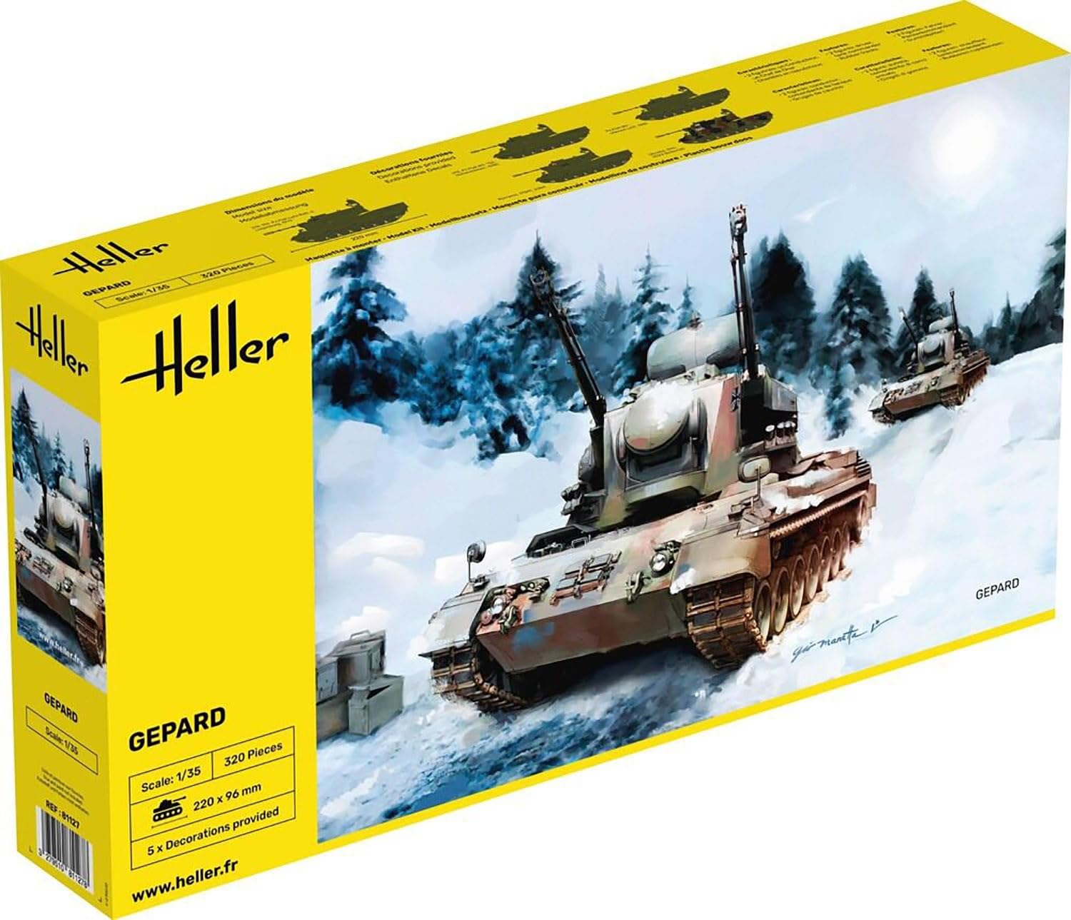 

Platz Heller Німецький танк Gepard Пластикова модель HE81127 1/35 Зенітний