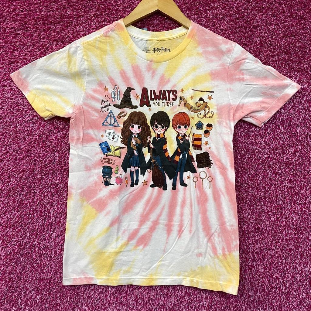 Harry Potter Chibi Hermoine, Ron, Harry tiedye 100% Cotton T-shirt Mens Tees Top