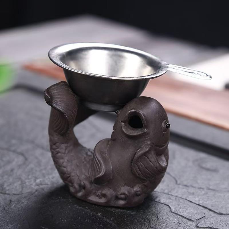 Изысканный Творческий Цзыша Золотая Рыбка Чайный Питомец Держатель-Сито для Чайной Церемонии Goldfish