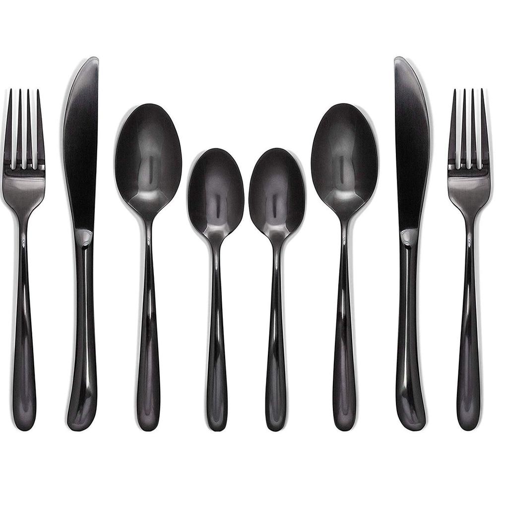 Restaurant Home Hotel Matte Set, Satin Finish Stainless Steel Flatware Set, Tableware Cutlery Set Utensils for Kitchens