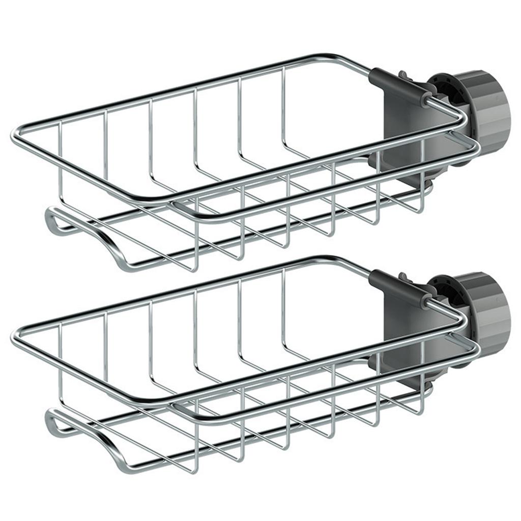 Sponge Holder Over Faucet Kitchen Sink Caddy Organiser Adjustables Stainless Steel Sponge Holder for Kitchen Sink