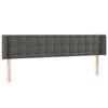 VidaXL Tête de Lit à LED Meuble de Chambre à Coucher Accessoire de Lit Double Tête de Cadre de Lit Intérieur Gris Foncé 3123725