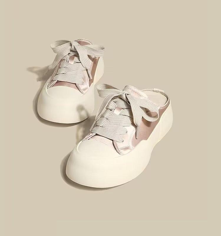 

Hong Kong style irregular design thick-bottomed half-slippers women s summer outer wear advanced sense 2025 versatile height-increasing casual cool 40 розовый