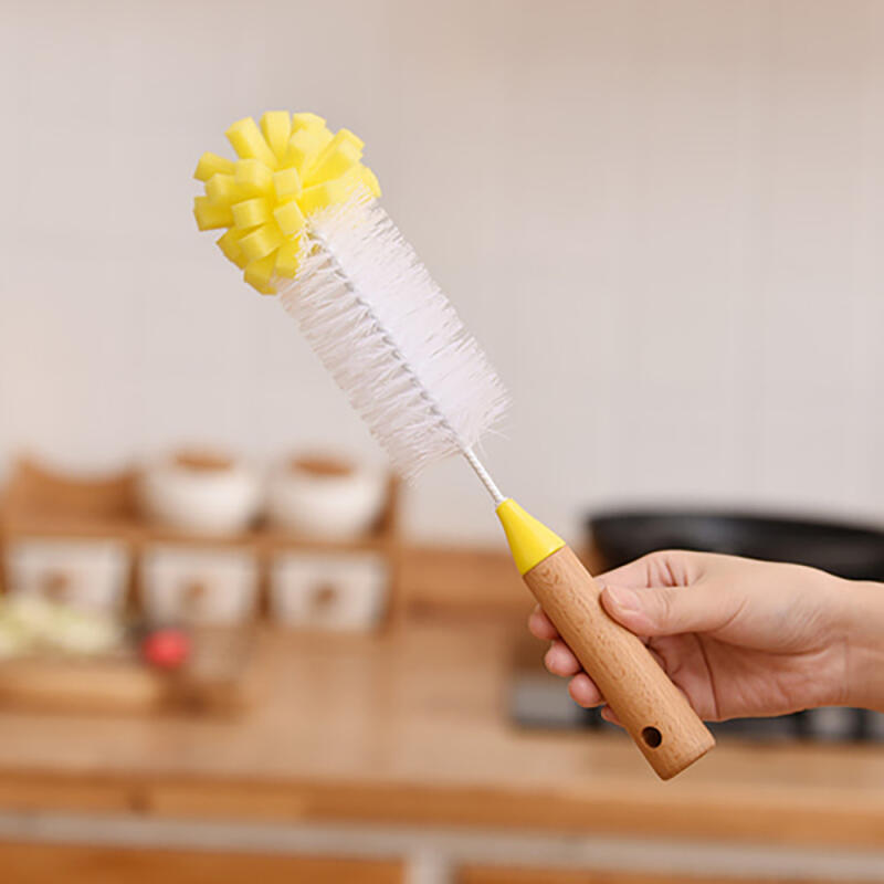 Eco-friendly wood handle scrub brush kitchen brush dishwashing brush cleaning brush Removable brush