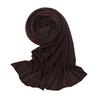 Light Cotton Monochrome Scarf Wrap With Stretch Breathable Fabric For Casual Wear