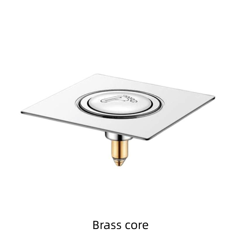 Stainless Steel Floor Drain Odor-Proof Sealing Cover For Bathroom Press-And-Step-Type Spring Core Multi-Functional Pedal