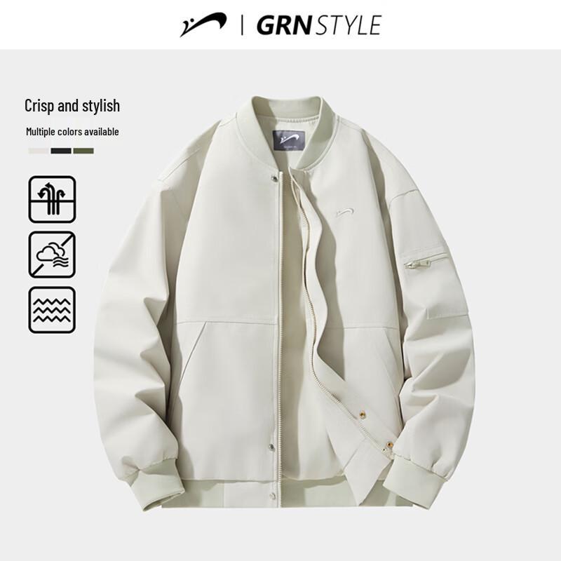 Guirenniao Unisex Water-Repellent Windproof Casual Jacket