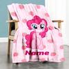 Little Pony (12) Customize Your Name Blanket Throw Personalized Blanket Soft Warm Cozy Perfect for Office Livingroom Nap Bed for All Occasions