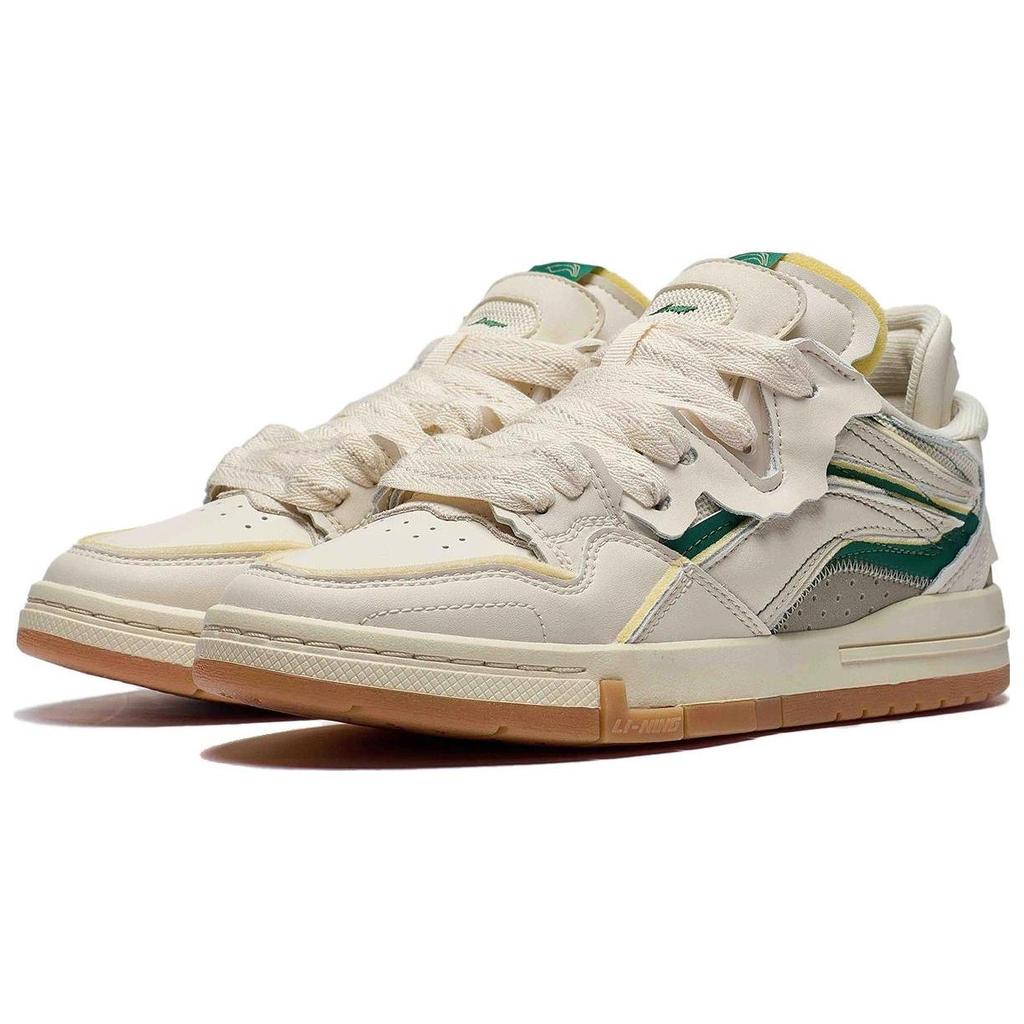 Li Ning Wave PRO Cushioning, Wear Resistant Low Top Skateboard Shoes Women's Pine Green AECT046-3