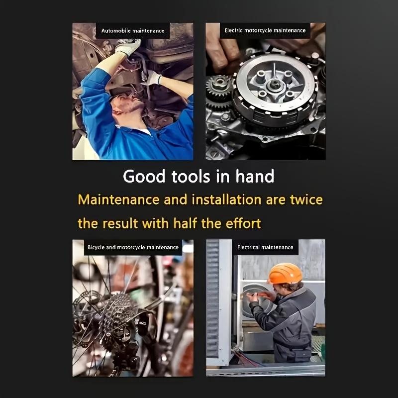 46pcs Premium Ultimate Automotive Repair Tool Set - High Torque Chrome Vanadium Steel Kit for Car, Bicycle, and Motorcycle Maintenance