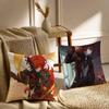 Game Genshin Diluc Cushion Cover Washable Linen Pillowcase Soft For Sofa Bed Cozy Home Room Decor