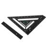 3pcs Black Carpenter Square Aluminium Alloy Framing Square Precise Triangle Ruler  Flatwork