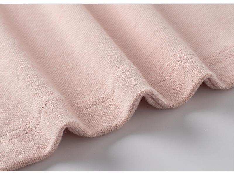 Soft Cotton High Neck Maternity Nursing Top with Horizontal Opening for Breastfeeding, Thickened for Warmth - Autumn/Winter.