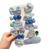 12Pcs Girls Universal Cute Flower Rabbit Hair Claw Hairpins Retro Cartoon Knitting Plush Hair Clips Hair Accessories Party Gifts