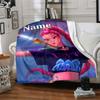 Customizable KPop Demon Hunters21 Throw Blanket – Personalized Name, All-Season Cozy Snug Blanket, Machine Washable, Personalized Blanket