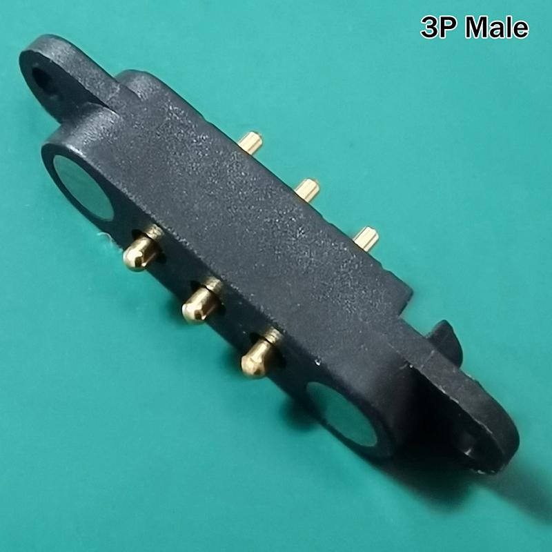 1 Pcs Dc 12V 3A Waterproof Magnetic Pogo Pin Connector 3P 4P Pin Pogopin Male Female Spring Loaded Dc Power Socket