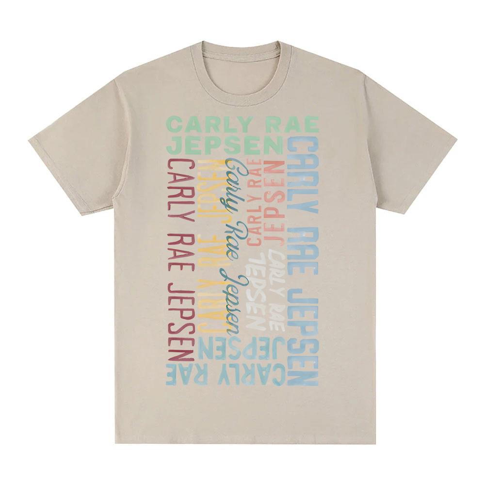 T-shirt Carly Rae Jepsen 2025 Estate Manica Rock Oversize 100% Cotone Vestiti Morbidi Girocollo Alta Qualità Camiseta Hombre