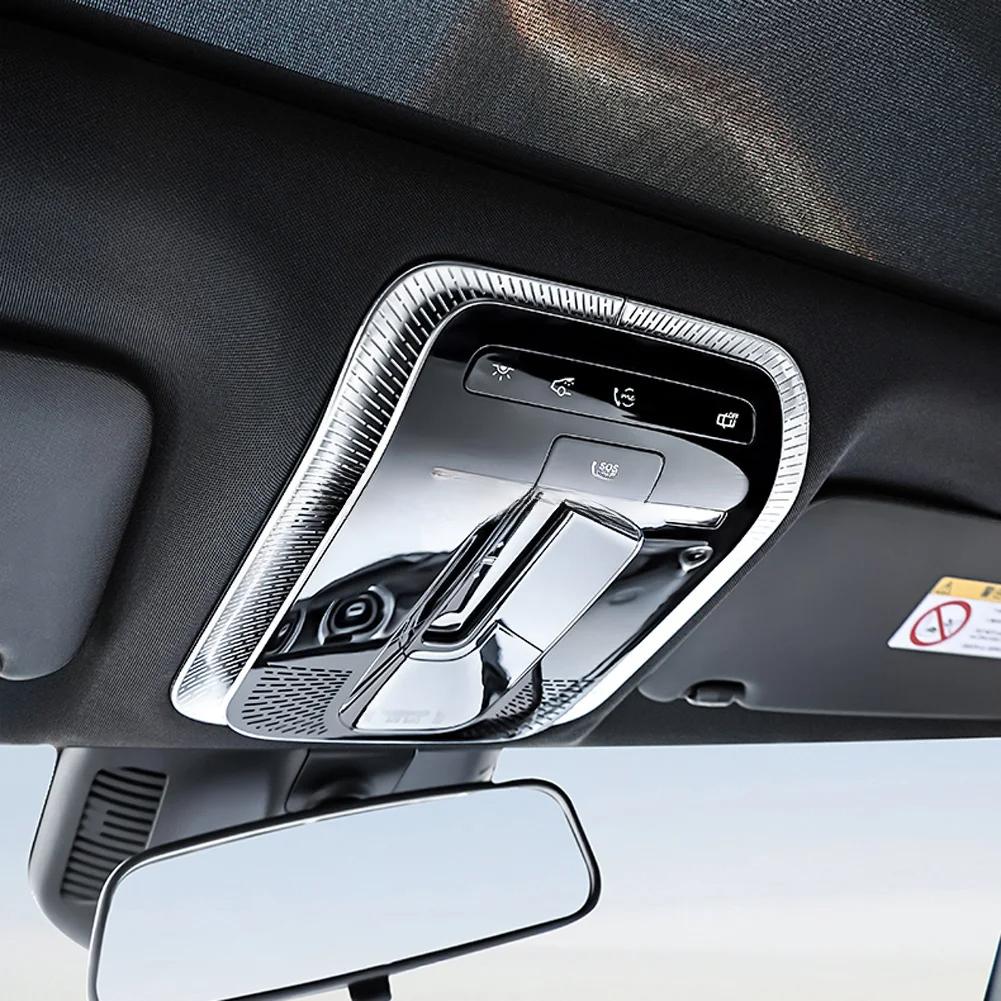 For Mercedes Benz C GLC EQE Class AMG W206 X254 W254 V295 2025-2025 Stainless Steel Car Accessories Roof Reading Lamp Trim Cover