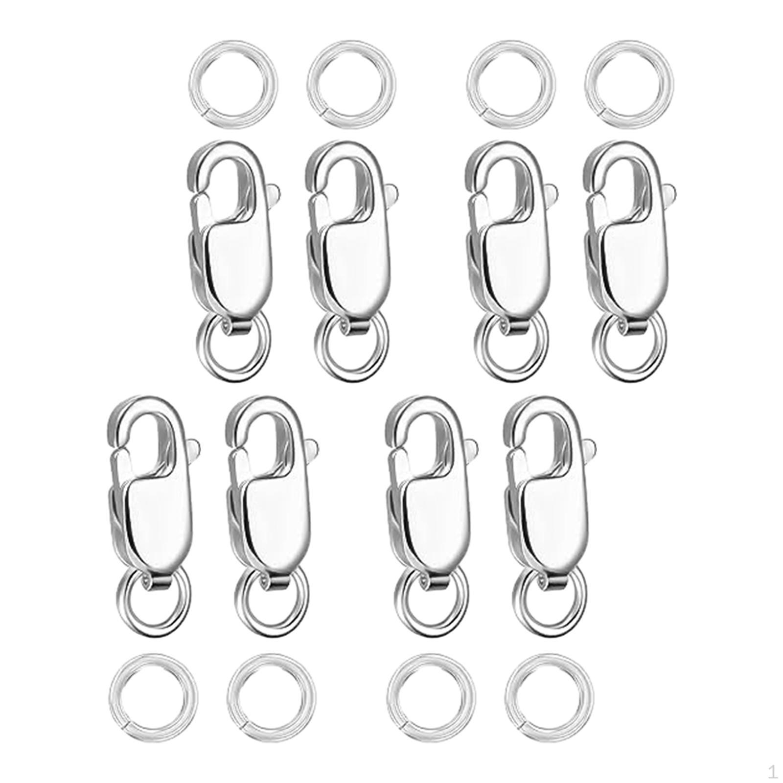 

8 шт., аксессуары с застежкой в ​​виде когтя омара, браслет ручной работы, металлический изысканный разъем с закрытым