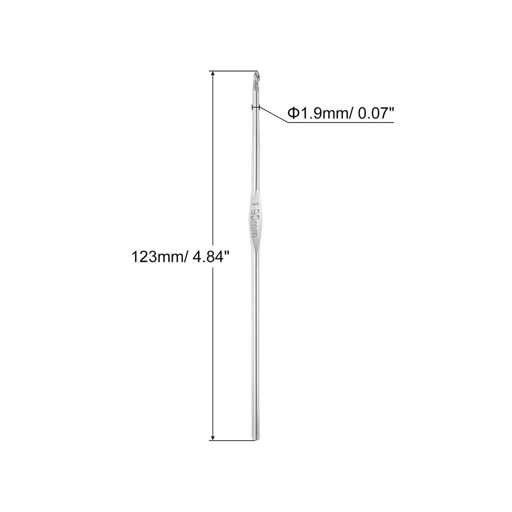 6pcs Stainless Steel Crochet Hook 0.5mm-3mm Knitting Needles for DIY Weave Sewing Tools Craft Yarn