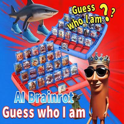 98pcs Cards/Set Brainrot Italian Guess Who I Am Puzzle Card Games Tralalero Tralala Tungtungtung Sahur Brr Brr Patapim Toy Gifts