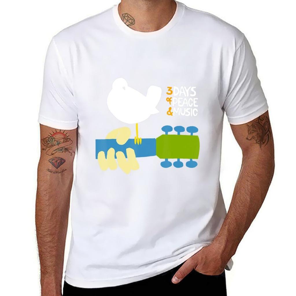 Woodstock Poster Tshirt Basic All Season Solid Tshirt