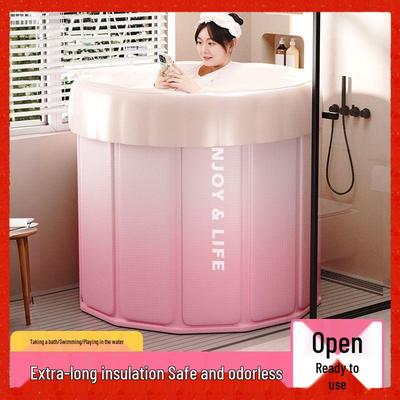 Collapsible Adult & Baby Bath Tub: Full Body Soak & Kiddie Pool 