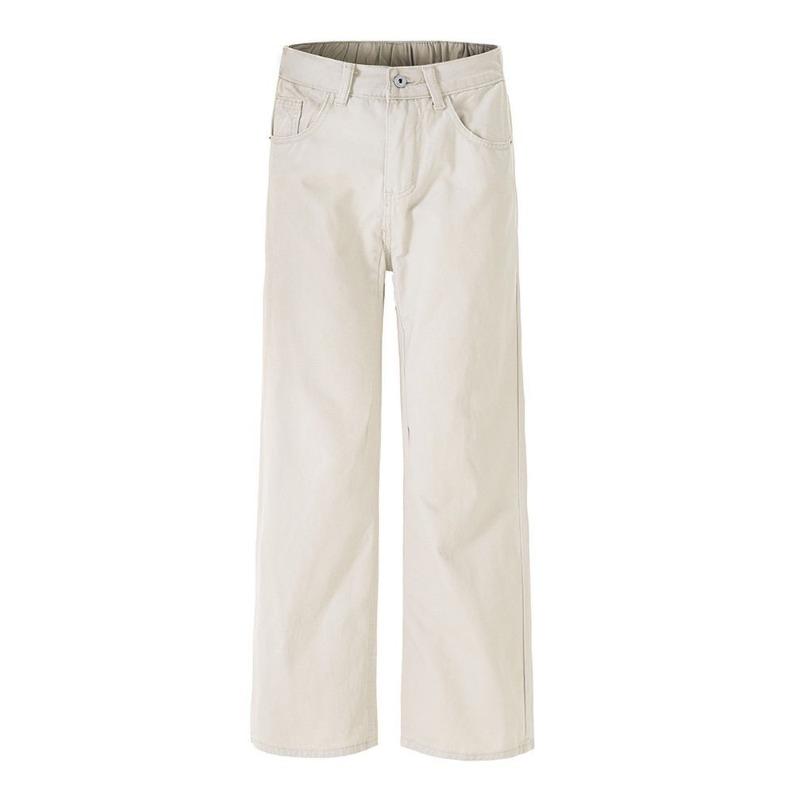 Осенние Универсальные Повседневные Брюки Maillard Прямые Свободные Брюки Мужские M белый