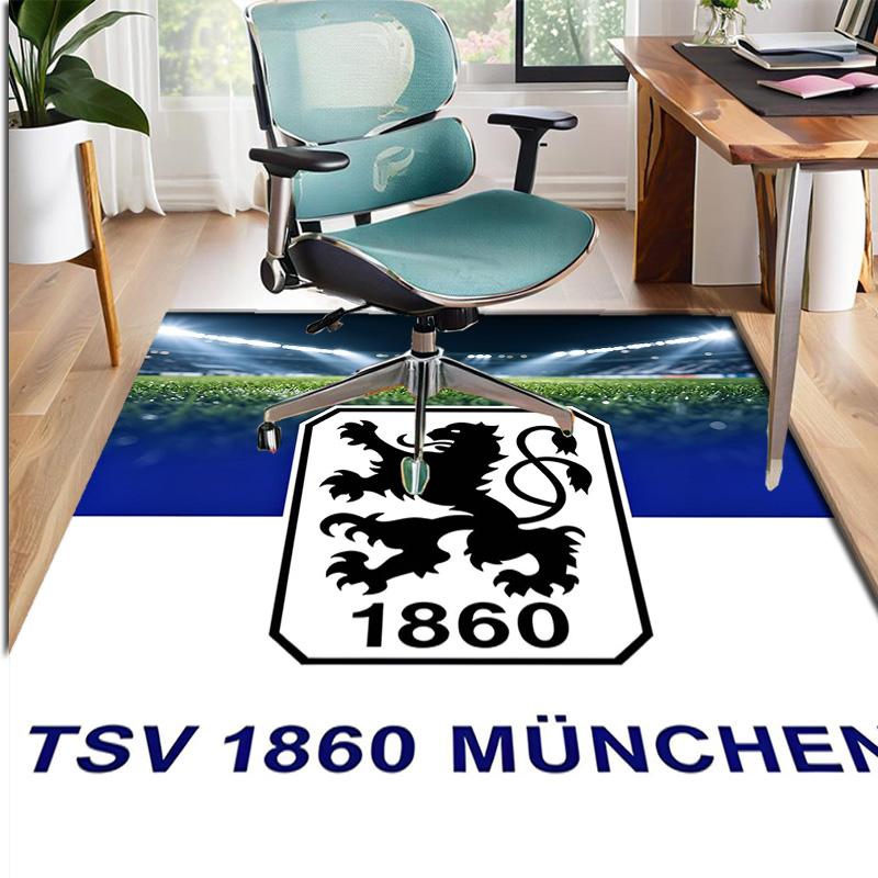 1860 München Fußballverein Muster Teppich, Innen-/Außenmatte, für Picknick, Spielzimmer, Schlafzimmer, Büro, Wohnzimmer, Heimdeko Teppich, Geburtstagsgeschenk
