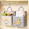 Dorm Room Cotton Fabric Wall Hanging Storage Bag With Multipurpose Pouch For Bedroom Organization