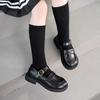 Youth Style Shoes Girls Black Leatherette Flat Shoes Fall Casual Wear Soft Sole Princess Style Slip-On Kids