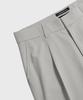 LEMAIN SECOND Single-Pleat Semi-Wide Hidden Elastic Waist Slacks [Light Gray]
