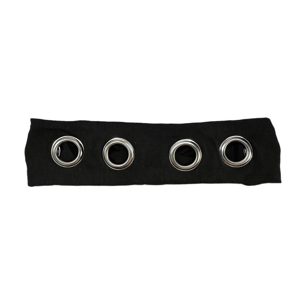 Bandeau Métal Creux Couleur Unie Œillet Motif Cacheou Œillets Creusés Bandeau Hip-hop Y2k Punk Bandeau pour Femmes