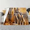 Erdmännchen-Familie Wüstenlandschaft Flanelldecke Ultra Weich Leicht Warm Mehrzweck-Überwurf Für Bett Sofa Camping Auto Büro