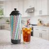 Plastic Drinking Straw Dispenser Clear Straws Storage Bucket Drinking Straw Container  Restaurant