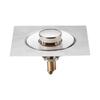 Foot Floor Drain Stainless Steels Square Shower Drain Square Shower Room Cover Plug Fast Draining Hair Catcher Strainer