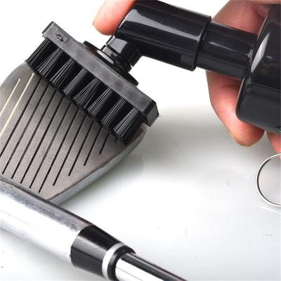 Golfschläger-Reinigungsbürste, tragbare Golfschläger-Rillenbürste mit Push-Typ-Wasserflasche, Wasserbürste, Golfschwung-Rillenreiniger