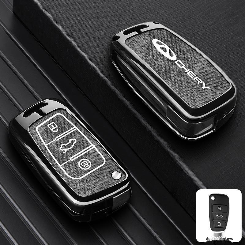 Zinc Alloy Key Shell Covers for Chery, Tiggo 8, 7 Plus - Full Coverage, 5x Anti-Drop Protection