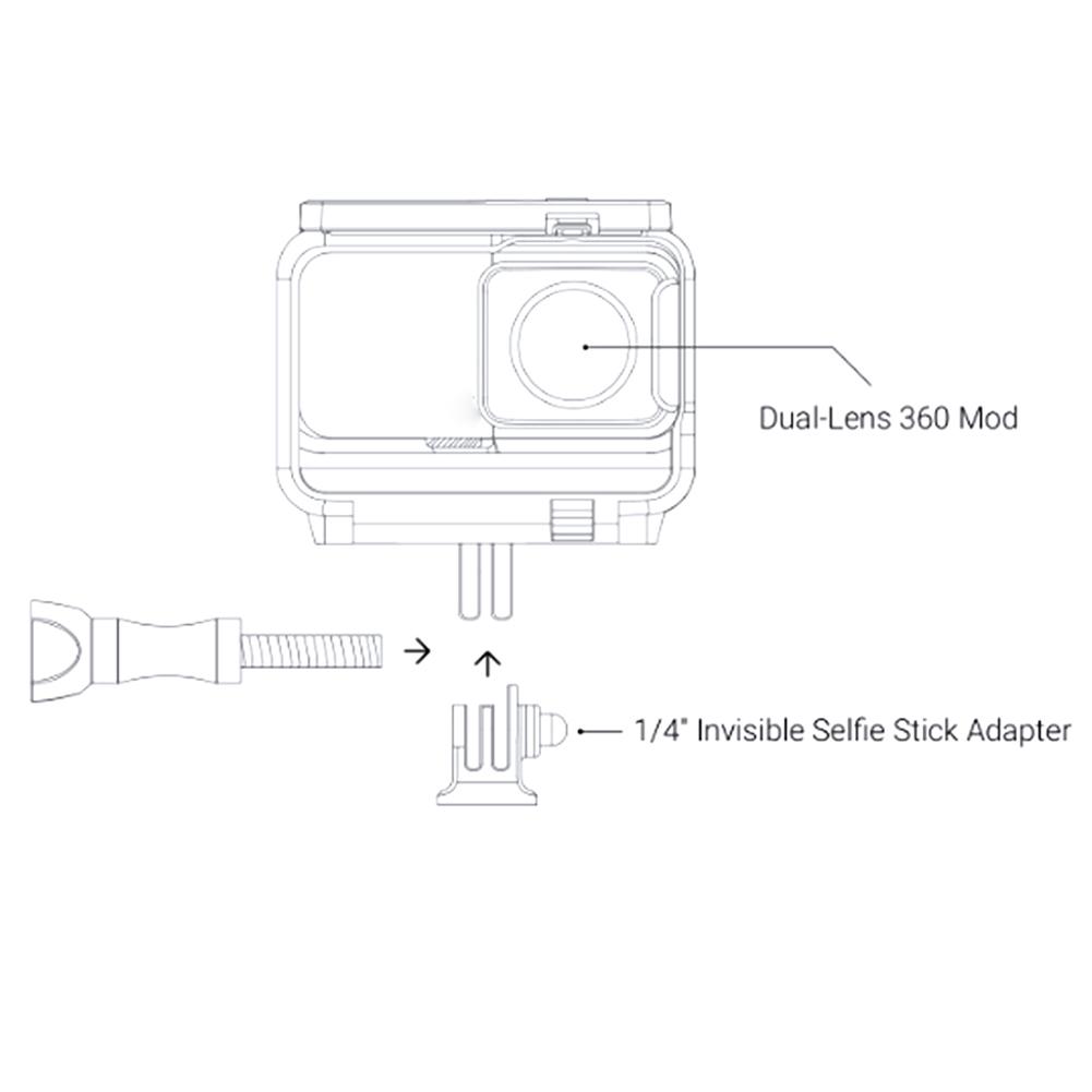 ABS Black Lightweight Portable Motion Camera Protective Frame Protection Cover Accessory for Insta 360 One R Sports