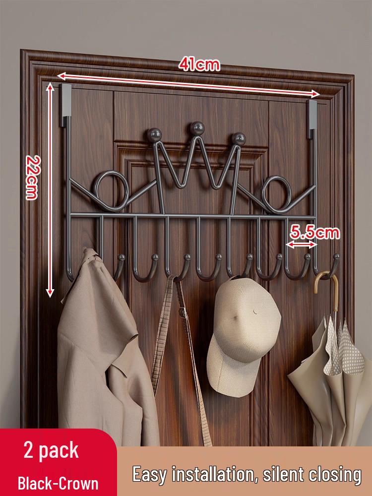 Door-Mounted Hook & Storage Rack for Clothes, Coats, and More