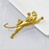Vintage Women Men Fashion Classic Lepard Brooch Badges Retro Unisex Clothing Coat Pin Buckles