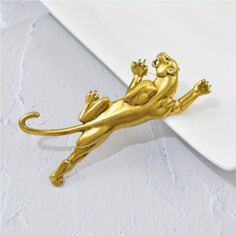Vintage Women Men Fashion Classic Lepard Brooch Badges Retro Unisex Clothing Coat Pin Buckles