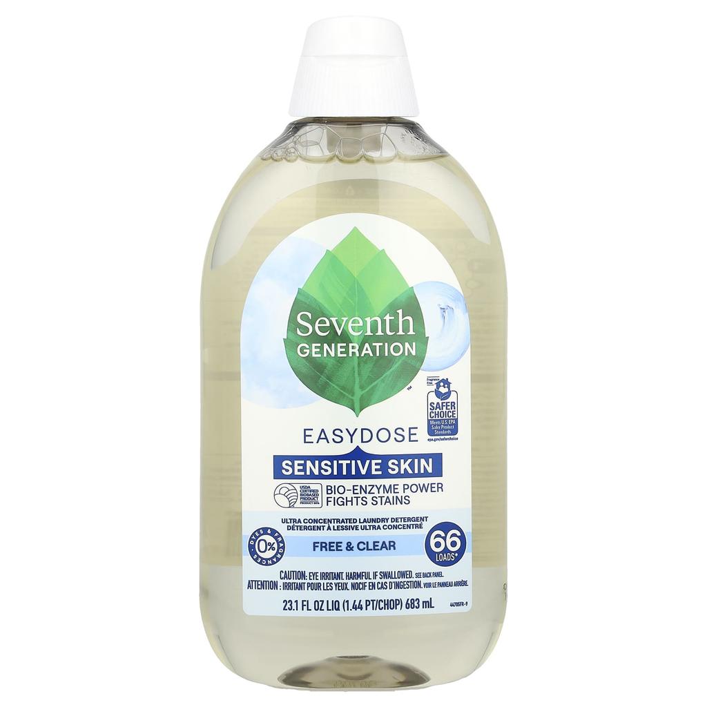 Easydose, Concentrated Laundry Detergent, Unscented & Clear, 66 Uses, 683 Ml (23.1 Fl Oz)
