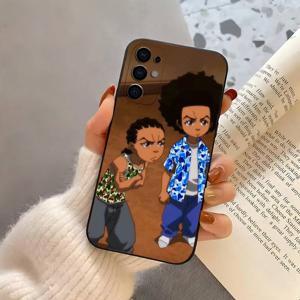 Cartoon Boys The B-Boondocks-es Phone Case For Samsung S25,S24,S21,S22,S23,S30,Ultra,S20,Plus,Fe,Soft Silicone Black Cover